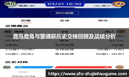 鹿岛鹿角与蒙通联历史交锋回顾及战绩分析